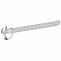 Double Prong Quik-Stik Merchandising Hook White