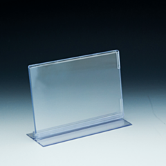 TRU-VU® Countertop 7x5 Sign Holder with Detachable Base w7 Inch h5 Inch LSide Load