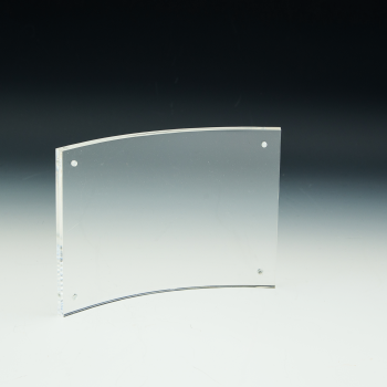Clear Curved Sign Holder