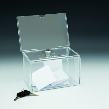 Details about   Business Card Collection Suggestion Box with Holder PDS9470A6 White Ballot 
