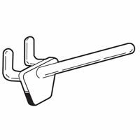 Pegboard / Slatwall Flag Pin 2in. Long Black