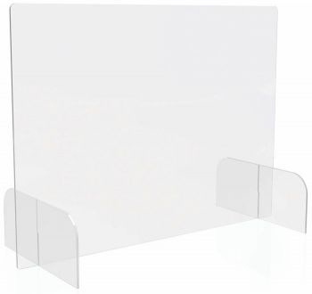 31.75" wide x 23" tall  x 1/8" thick Full Shield w/ Feet