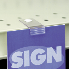SuperGrip&trade; Perforated Shelf Sign Holder - Flush